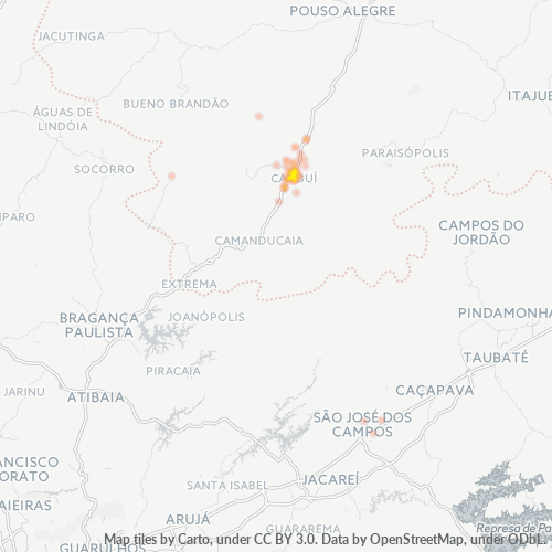 Dami ng Negosyo sa Postal Code 37600-000 - Cambuí, Minas Gerais