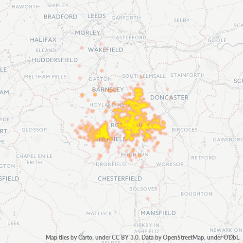 Virksomhedskoncentration i Postnummer S6 - Sheffield, England