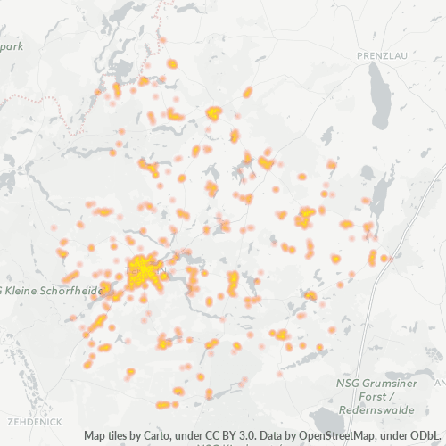 Business Concentration in Postal Code 17268 - Boitzenburger Land, Brandenburg
