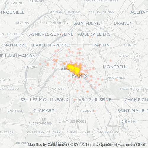 Concentració d'empreses a Codi Postal 75001 - París, Illa de França