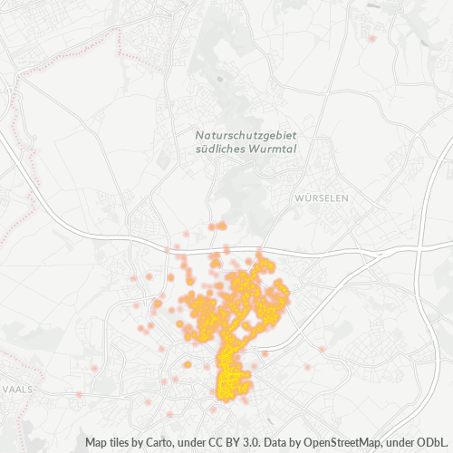 Konsentrasi Perniagaan di Poskod 52070 - Aachen, North Rhine-Westphalia
