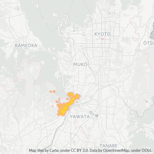 Bedrijfsconcentratie in Postcode 618 - Osaka (prefectuur)