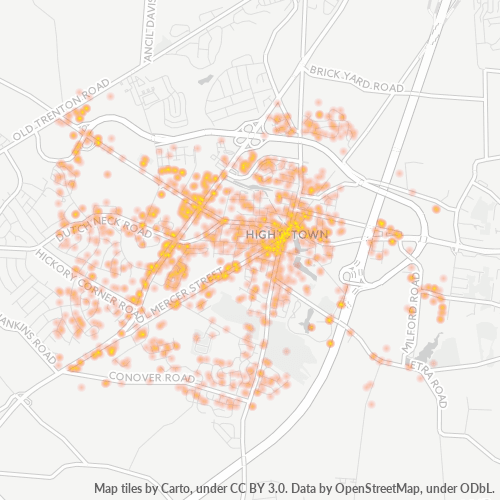 Verksamhetskoncentration i Postnummer 08520 - Hightstown, New Jersey