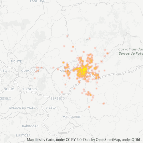 Dami ng Negosyo sa Postal Code 4820 - Fafe, Distrito de Braga