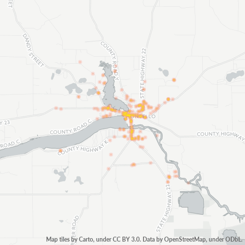 Virksomhedskoncentration i Postnummer 53949 - Montello, Wisconsin