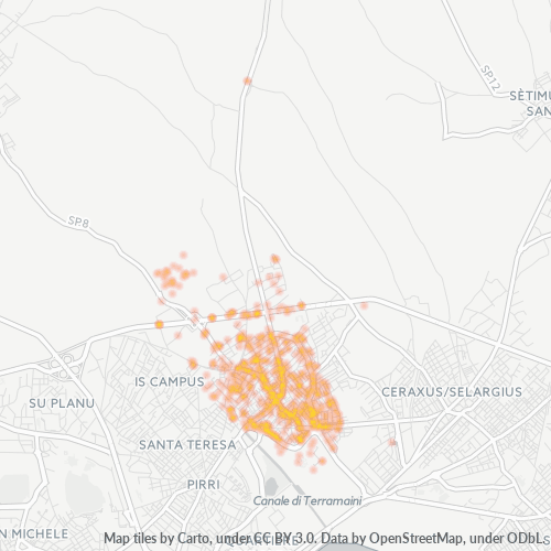 Bedrijfsconcentratie in Postcode 09042 - Italië