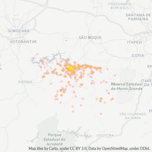 Dami ng Negosyo sa Postal Code 18150-000 - Ibiúna, São Paulo