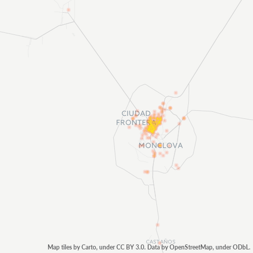 Dami ng Negosyo sa Postal Code 25720 - Monclova, Coahuila