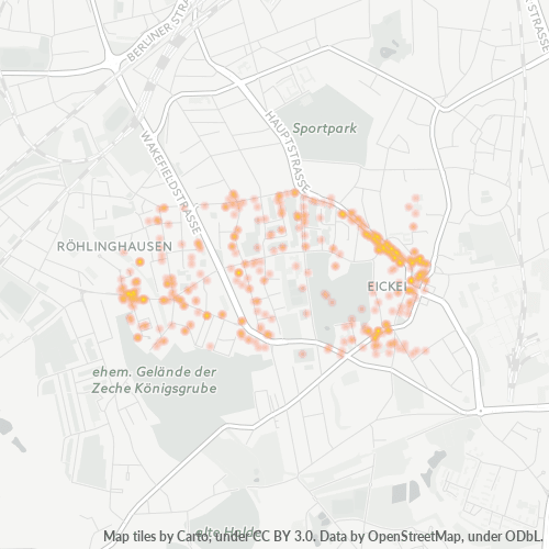 Business Concentration in Postal Code 44651 - Herne, North Rhine-Westphalia