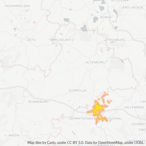 Business Concentration in Postal Code 08393 - Dennheritz, Saxony