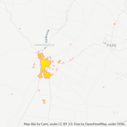 Business Concentration in Postal Code 64129 - Kediri, East Java