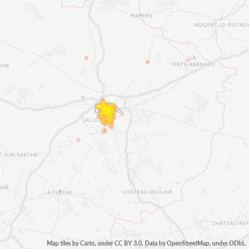 Dami ng Negosyo sa Postal Code 72000 - Le Mans, Pays de la Loire