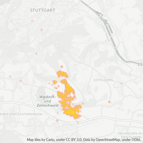Dami ng Negosyo sa Postal Code 70599 - Stuttgart, Baden-Württemberg Region