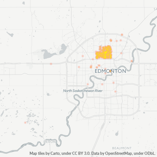 Dami ng Negosyo sa Postal Code T5E - Edmonton, Alberta