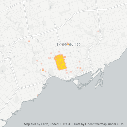 Bedrijfsconcentratie in Postcode M6H - Toronto, Ontario