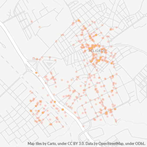 Bedrijfsconcentratie in Postcode 18210 - Peligros, Andalusië