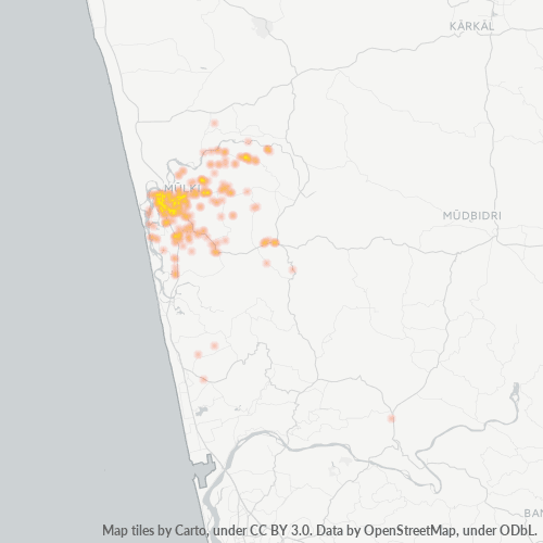 Bedrijfsconcentratie in Postcode 574154 - Mangalore, Karnataka