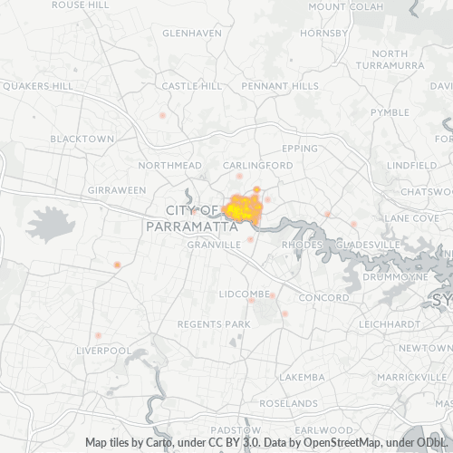 Dami ng Negosyo sa Postal Code 2116 - Rydalmere, New South Wales