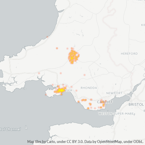 Virksomhedskoncentration i Postnummer SA2 - Swansea, Wales