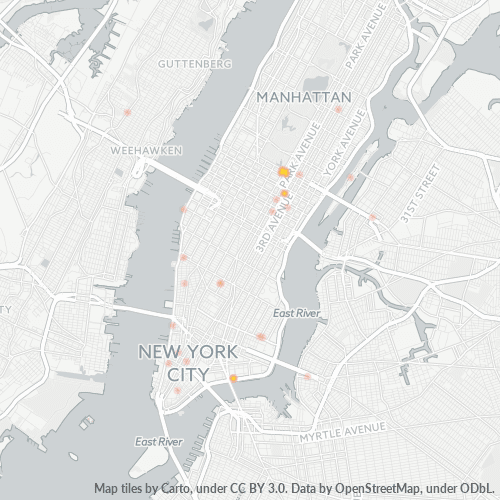 Bedriftskonsentrasjon i Postnummer 10153 - New York, New York (delstat)