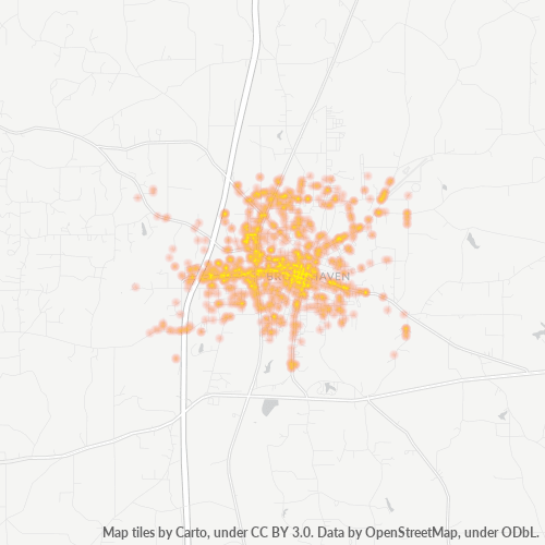 Verksamhetskoncentration i Postnummer 39601 - Brookhaven, Mississippi