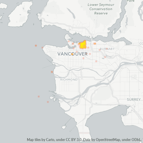 Dami ng Negosyo sa Postal Code V5L - Vancouver, British Columbia