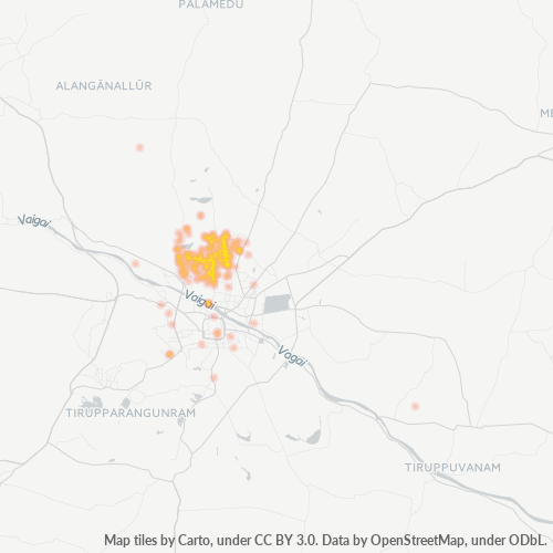 Dami ng Negosyo sa Postal Code 625017 - Madurai, State of Tamil Nādu