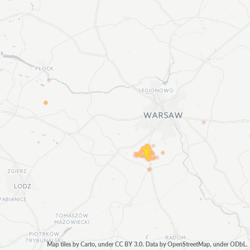 Business Concentration in Postal Code 05-555 - Poland