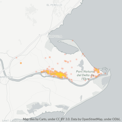 Bedrijfsconcentratie in Postcode 43580 - Deltebre, Catalonië