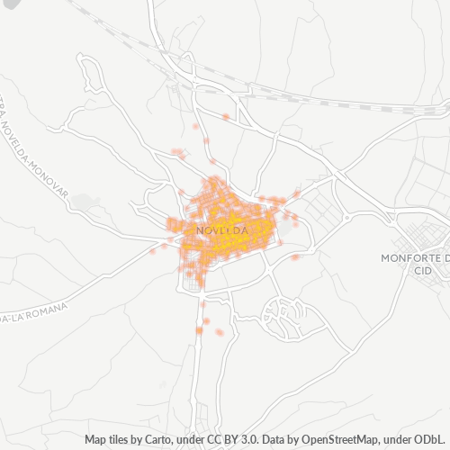 Bedrijfsconcentratie in Postcode 03660 - Novelda, Valencia (autonome gemeenschap)