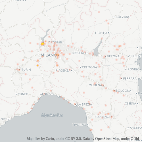 Bedrijfsconcentratie in Postcode 21021 - Angera, Lombardije
