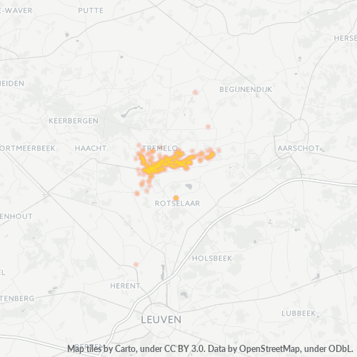 Bedrijfsconcentratie in Postcode 3118 - Werchter, Vlaanderen