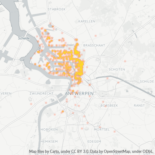 Dami ng Negosyo sa Postal Code 2030 - Amberes, Flandes