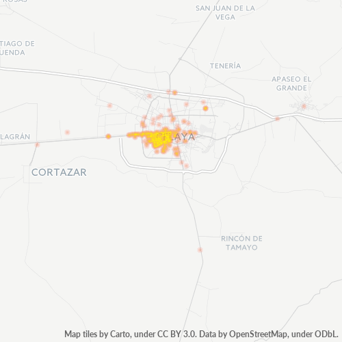 Verksamhetskoncentration i Postnummer 38060 - Celaya, Guanajuato (delstat)