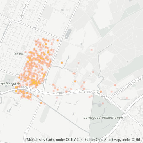 Dami ng Negosyo sa Postal Code 3732 - De Bilt, Provincie Utrecht