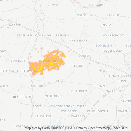 Bedrijfsconcentratie in Postcode 8750 - België