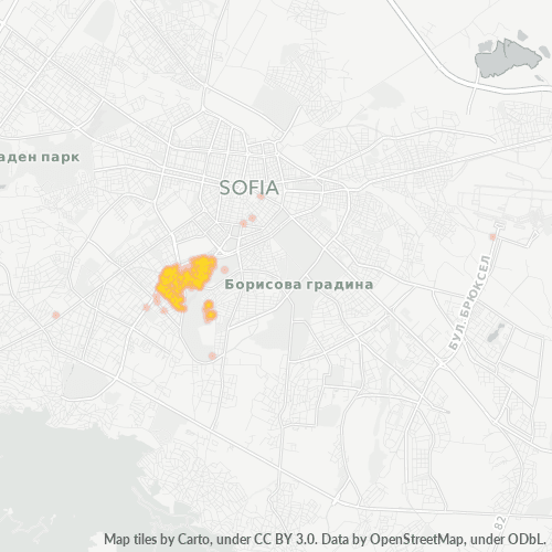 Bedriftskonsentrasjon i Postnummer 1408 - Sofia, Sofiya-Grad