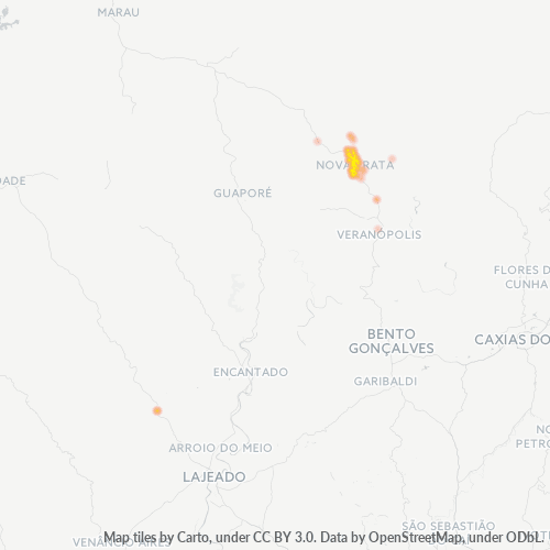 Concentració d'empreses a Codi Postal 95320-000 - Nova Prata, Rio Grande do Sul