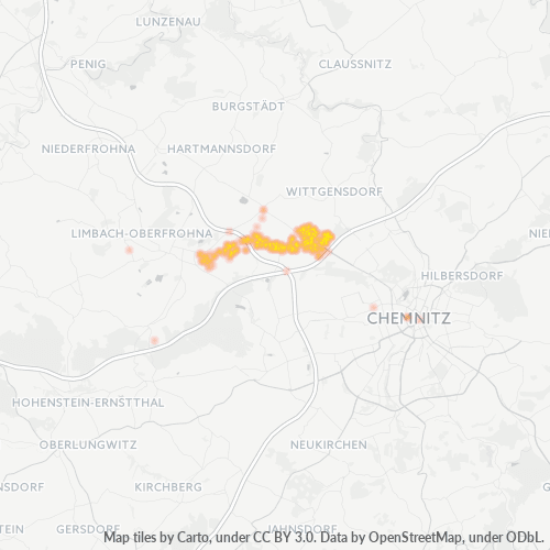 Bedrijfsconcentratie in Postcode 09247 - Saksen (deelstaat)