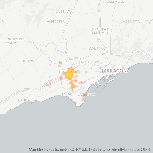 Bedrijfsconcentratie in Postcode 43480 - Vila-seca, Catalonië