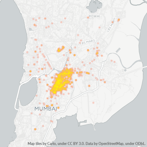 Bedrijfsconcentratie in Postcode 400022 - Bombay, Maharashtra