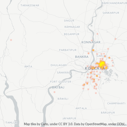 Bedrijfsconcentratie in Postcode 700064 - West-Bengalen