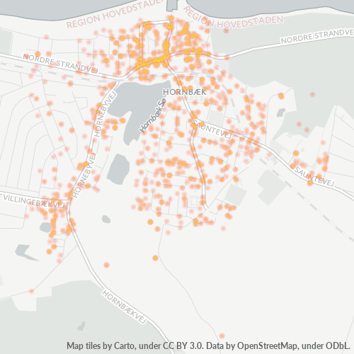 Dami ng Negosyo sa Postal Code 3100 - Hornbæk, Region Hovedstaden