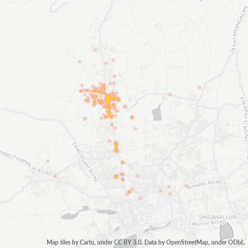 Dami ng Negosyo sa Postal Code 641034 - Coimbatore, State of Tamil Nādu