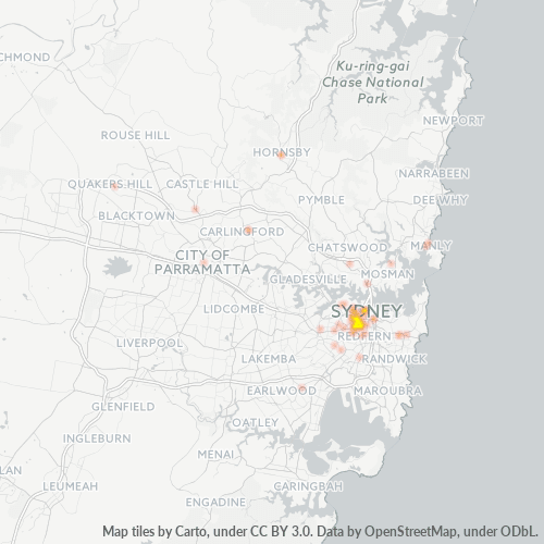Dami ng Negosyo sa Postal Code 2007 - Ultimo, New South Wales