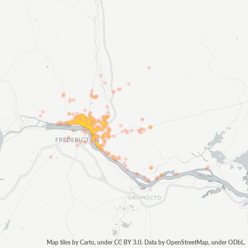 Dami ng Negosyo sa Postal Code E3A - Fredericton, New Brunswick