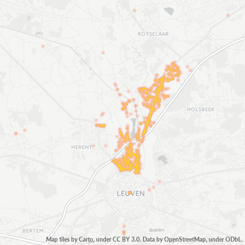 Bedrijfsconcentratie in Postcode 3012 - Leuven, Vlaanderen