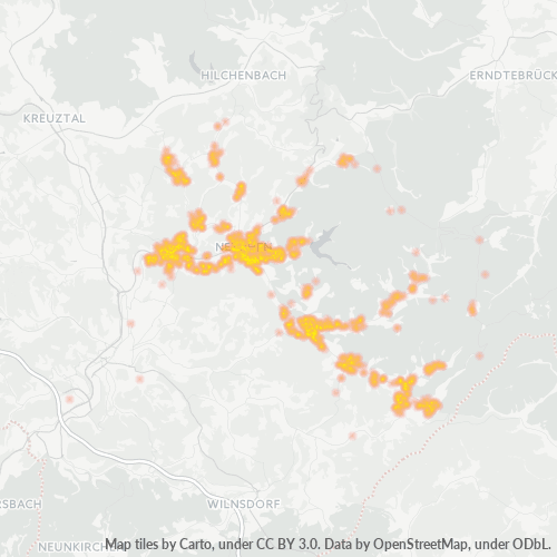 Business Concentration in Postal Code 57250 - Netphen, North Rhine-Westphalia