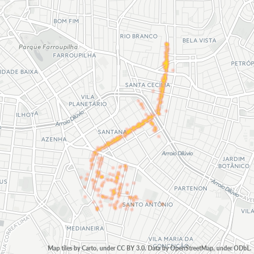 Bedrijfsconcentratie in Postcode 90640-000 - Porto Alegre (gemeente)