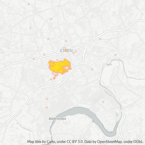 Konsentrasi Perniagaan di Poskod 45130 - Essen, North Rhine-Westphalia